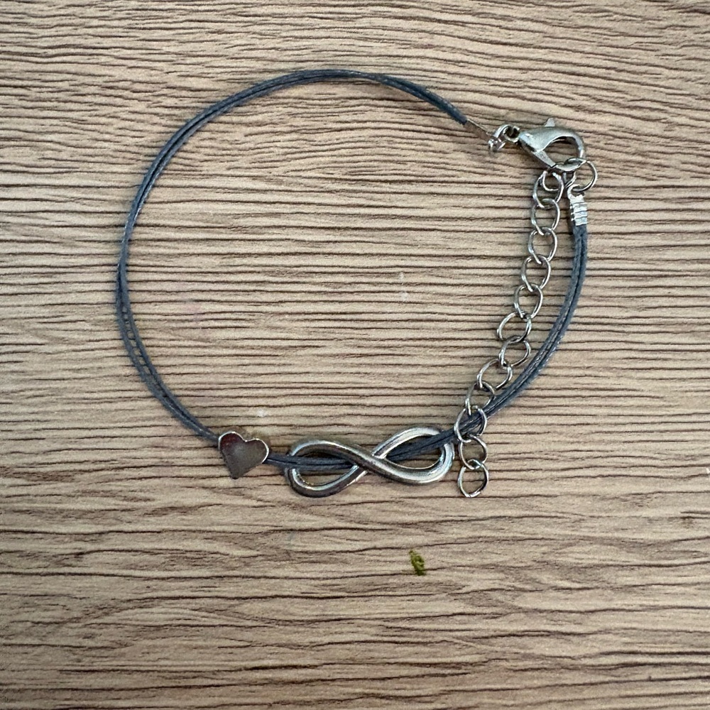 Silver Infinity Heart Bracelet